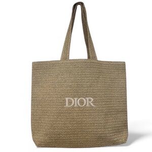 Christian Dior Parfums Large Straw/ Raffia Tote Bag GWP / VIP Gift New